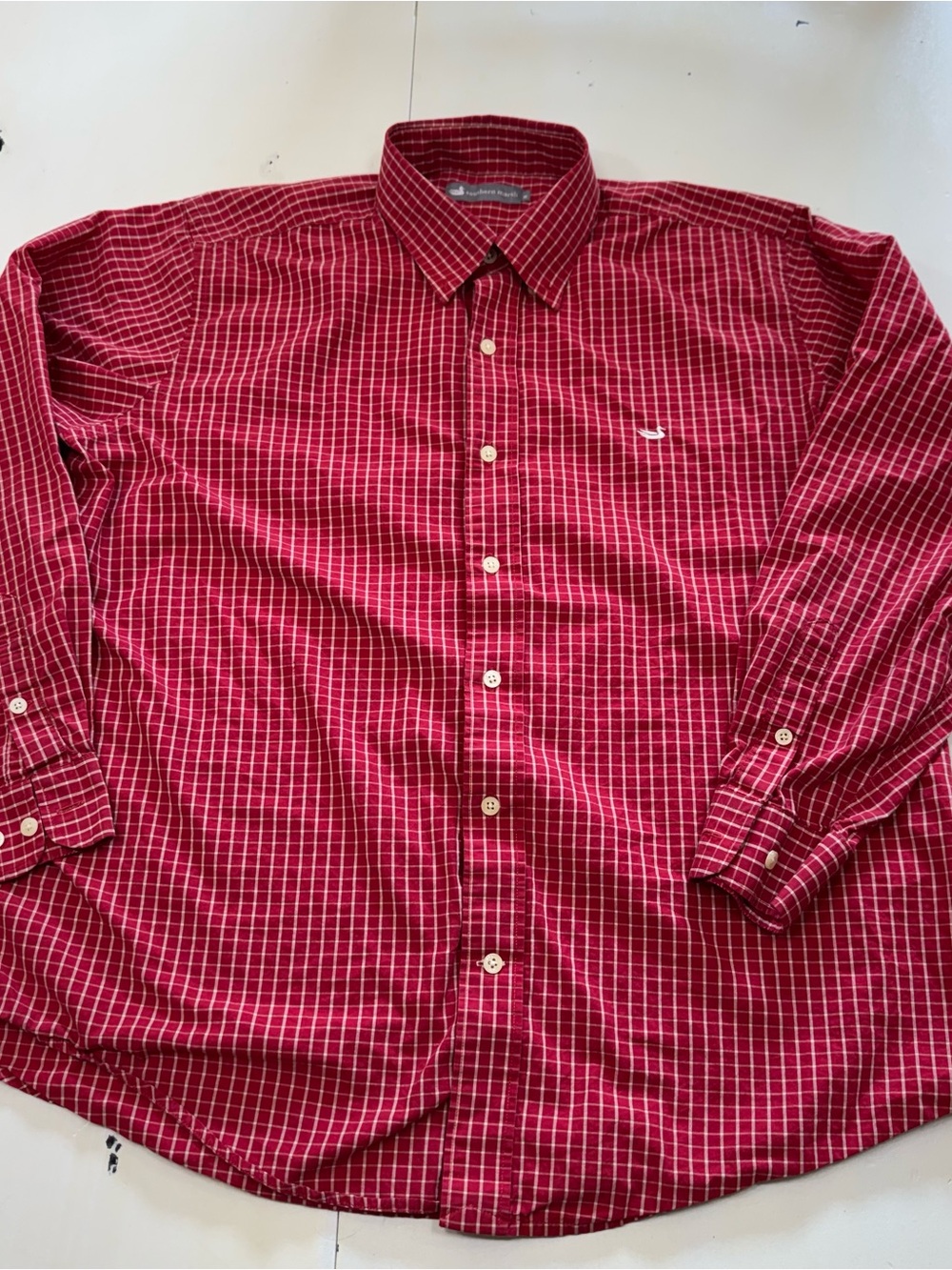 Southern Marsh Men's Long Sleeve Button-Down Plaid Shirt (Size M)